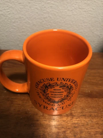 Syracuse University Orangemen Orange NCAA Coffee Mug Vintage Look Rare Crest Cover