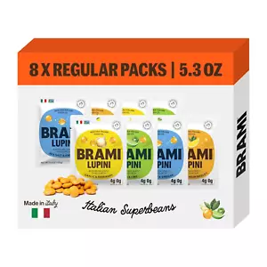 BRAMI Lupini Beans Snack, Variety Pack | 7G Plant Protein, 0G Net Carbs | Vegan, - Picture 1 of 12
