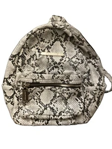 Steve Madden Black & White Faux Snake Print Mini Backpack - Picture 1 of 5