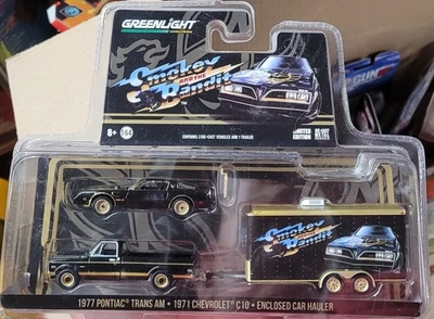Greenlight Smokey and the Bandit 77 Pontiac Trans Am 71 Chevrolet C10 Car Hauler - Image 1 of 4