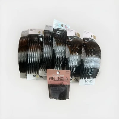 Scünci Side Combs 72 Pcs + Conair Pin & Hold Bobby Pins 100 Ct Black Bundle - Image 1 of 3