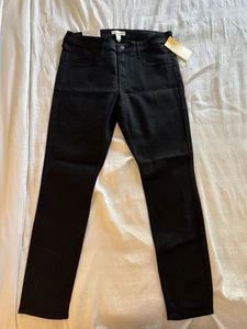 NWT H&M Black Skinny Jeans Women's 8 Regular Waist Goth Classic Rock - Picture 1 of 5
