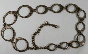 vintage brass ring belt adjustable hip-hugging - Picture 1 of 2