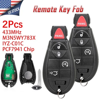 2 for 2008 2009 2010 2011 2012 2013 Jeep Grand Cherokee Remote Key Fob 5 Buttons - Изображение 1 из 4