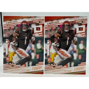 2 2021 JaMarr Chase RC Panini Chronicles Prestige #212 Cincinnati Bengals Lot - Picture 1 of 2