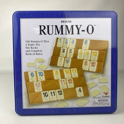 New Deluxe Rummy O Classic Tile Game Vintage Cardinal 2004 Collector Tin - Image 1 of 4