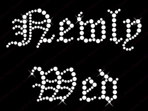 Iron on diamante wedding transfer rhinestone motif  "Newly Wed"  Style - 3 - Picture 1 of 1