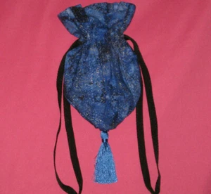 Monedero/bolso/tote hecho a mano - Bolso de noche/bolso de regalo - Azul PRECIO REDUCIDO - Imagen 1 de 2