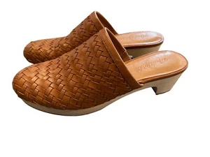 Madewell Women's Rustic Twig The Jordyn Clog in Woven Leather Size 6 - Picture 1 of 7