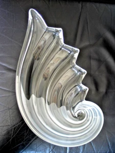 VTG Art Deco / Nouveau Mikasa Wave 19" crystal Hostess Bowl - Picture 1 of 4