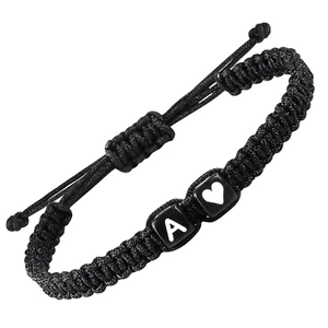 Couple Bracelets Letter A Initial Bracelet For Men Women Cute Anniversary Gift - Picture 1 of 11