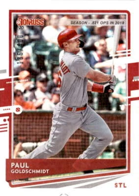 2020 Donruss Variations Season Stat Line #127 PAUL GOLDSCHMIDT  /400 Cardinals  - Image 1 of 2