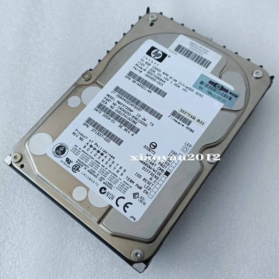 HP MAP3735NP 332934-001 10K 73G 72.8GB 68-pin SCSI Hard Disk - Image 1 of 4