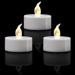 12/24/50/100/200/400 Pack Battery Operated Tea Lights Candles, Flickering Flamel