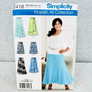 Simplicity 2416 Plus Size Loose Skirt Pull On Womens 20W 28W Sewing Pattern - Picture 1 of 4