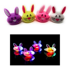 96 Coniglietto Lampeggiante LED Gelatina Anelli Luce Fino Dito Luminoso Festa