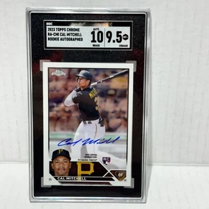 CAL MITCHELL SGC 9.5 MINT 2023 Topps Chrome Autographed Pirates ROOKIE RC - Picture 1 of 2