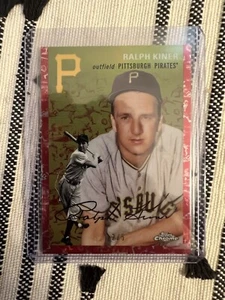 2023 Topps Chrome Platinum Ralph Kiner - Platinum Toile Cream/Red Refractor #2/5 - Picture 1 of 2
