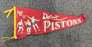 Vintage Late 1950’s/60’s Detroit Pistons NBA Pennant Rare - Picture 1 of 13