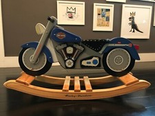 harley davidson wood rocking horse