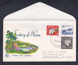 1963 NAURU LOCAL MOTIVES SET 3 PRE-DECIMAL STAMPS WESLEY FIRST DAY COVER #5 - Picture 1 of 1