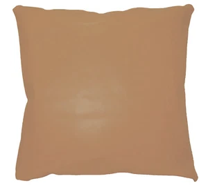 pe225a Tan Faux Leather Classic Pattern Cushion Cover/Pillow Case Custom Size - Picture 1 of 6