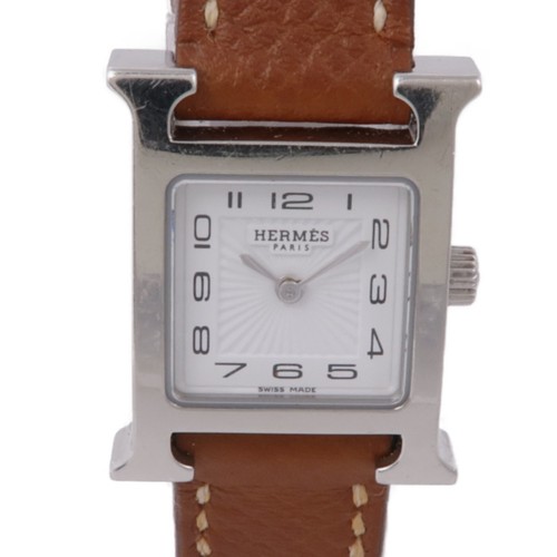 HERMÈS Orologio HERMES Heure H Quarzo HH1.110 Acciaio Inox Pelle Marrone