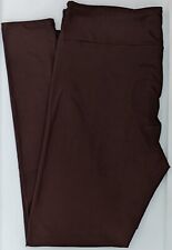 LuLaRoe Luxe Jacquard Mulberry Brown 3XL Leggings 3X Brown/Purple