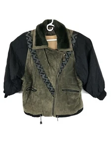 CHAQUETA DE CUERO PELLE NY MILANO VINTAGE AÑOS 90 Talla M Patchwork Mujer - Imagen 1 de 8