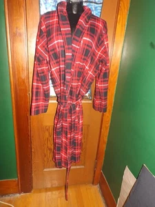 Fruit of the Loom Herren rot/schwarz 100% Polyester kariert Morgenmantel Gr. OS - Bild 1 von 1