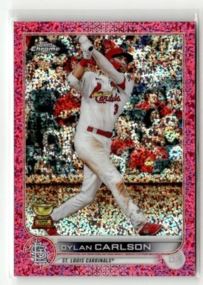 2022 Topps Chrome #158 Dylan Carlson Magenta Speckle Refractor #/350 - Image 1 of 2