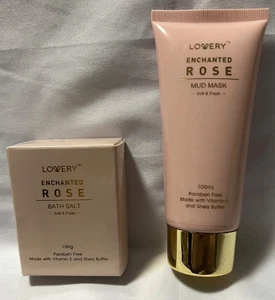 LOVERY Enchanted ROSE Bath Salt AND Mud Mask (Lot-of-2) NEW GWP - Picture 1 of 3