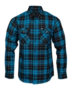 DIXXON Flannel Sz L Parkway Drive Deep Blue Collab Sleepwalker Karma Brand New - Picture 1 of 4
