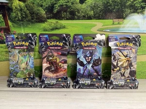 Pokemon Ultra Prism Sleeved Booster Pack - Sun & Moon Complete Set of 4 - NEW - Picture 1 of 6