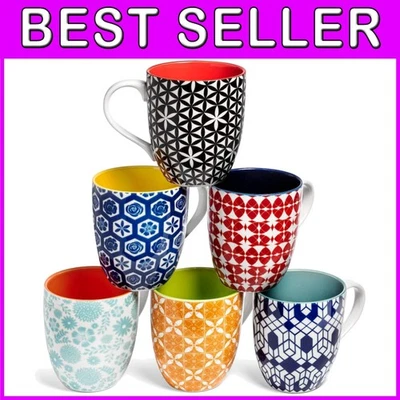 Juego de tazas de cerámica vibrante - apto para lavavajillas y microondas Foto 1 de 4