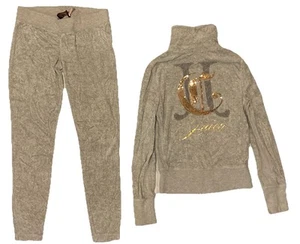 Chándal Valour Juicy Couture Jogger RARO DE COLECCIÓN Y2K TACHONADO XS PANTALONES S CHAQUETA - Imagen 1 de 11