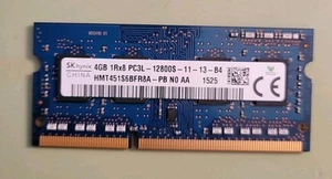 4GB 1Rx8 PC3L-12800S-11-13-B4 Ram Laptop. All In One Memory - Zdjęcie 1 z 1