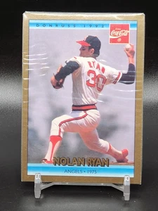 1992 Donruss Leaf Coca Cola 7/11 Factory Sealed Cello Pack 4 Cards #9 NOLAN RYAN - Picture 1 of 2