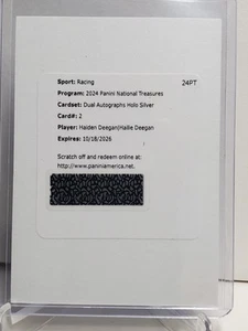 2024 National Treasures Haiden/Hailie Deegan Dual Auto /25 Holo Silver - Picture 1 of 3