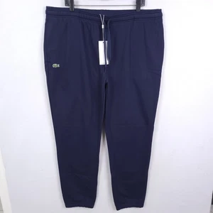 Pantaloni da ginnastica uomo Lacoste blu scuro taglio affusolato pile $98 prezzo consigliato da uomo taglia XXXXL - Foto 1 di 7