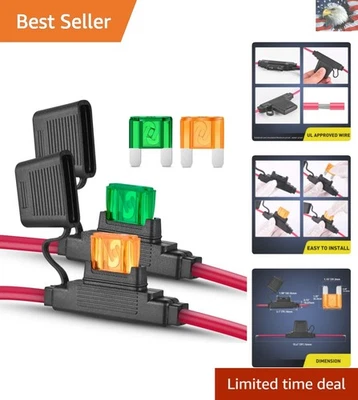 10AWG Maxi Fuse Holder 2PCS - 30A/40A Waterproof for Marine & Automotive - Image 1 of 4