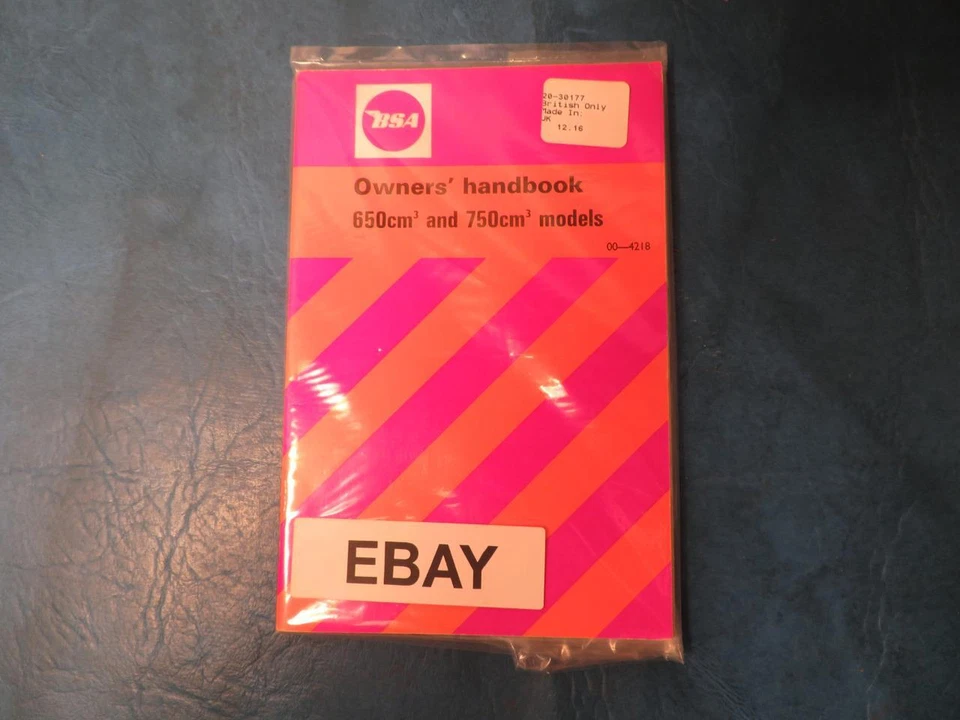 Manual del propietario BSA 1975 modelo Thunderbolt, Lightning & Lightning 75 orig CD253 Foto 1 de 1