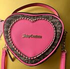 Juicy Couture Love Never Dies Heart Mini Tote Crossbody Brown Pink NWT