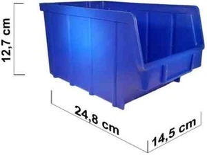 Stapelboxen Gr. 3 Lagerbox, blau, Stapelbox, Sichtlagerkästen,  Sichtbox, Boxen - Bild 1 von 6