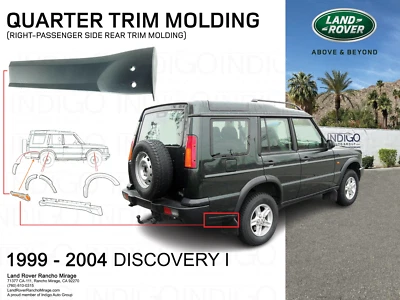 Land Rover Discovery II 1999-04 cuarto trasero derecho acabado moldura DDE101720 Foto 1 de 3