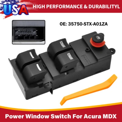 Interruptor de control maestro de ventana eléctrica de puerta para Acura MDX 35750-STX-A01ZA 2007-2013 Foto 1 de 4