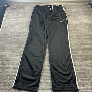 Nike Pants Mens Large Black Zip Ankle Gym Training Performance Wide Leg Track - Picture 1 of 10