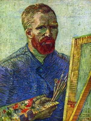 85673 ВИНСЕНТ ВАН ГОГ САМ СПЕРЕДИ МОЛЬБЕРТ СТАРЫЙ декор настенный печатный плакат - Изображение 1 из 4