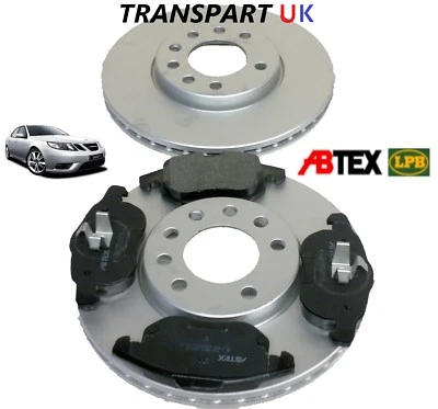 Saab 9-3 93 Front Brake Discs and Pads Set 302mm Aero Petrol Diesel Premium - Image 1 of 4