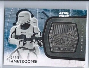 Star Wars Force Awakens 2 2016 medallón de plata 10 Flametrooper 145/245 - Imagen 1 de 1